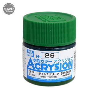 Mr.Hobby MR.ACRYSION COLOR N-26 BRIGHT GREEN 4973028034172 (สี)