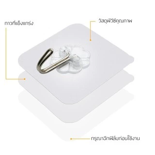 ที่แขวนติดผนัง ตะขอกาวติดผนังสำหรับแขวนของทั่วไป ไม่ต้องเจาะผนัง รับน้ำหนักได้เยอะสุดๆ [ราคาถูกมากก]