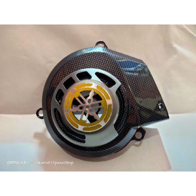 ฝาครอบพัดลมคาร์บอน ฝาครอบพัดลมคาร์บอน Mio Smile Mio Sporty Mio Soul Mx Nuvo Mio Soul Karbu Nuvo Lele