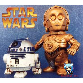 SD R2D2 & C3PO Droid robot star wars สตาร์วอร์ ซีทรีพีโอ เรซิ่น ฟิกเกอร์ โมเดล resin figure model