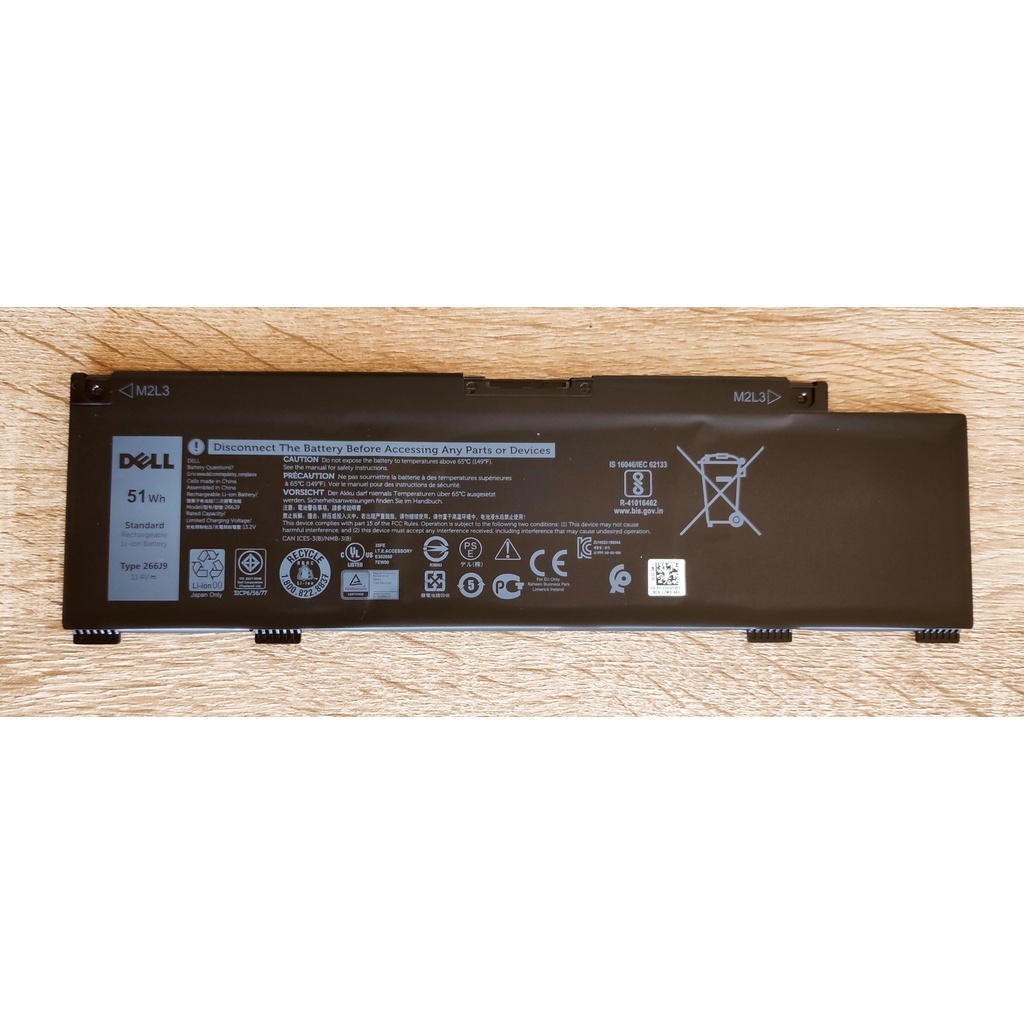 ✨ แบตเตอรี่ แบตเตอรี่โน๊ตบุ๊ค For Dell 266J9 Dell G3 15 3590 P116G 15PR-1845BL 15PR-1865W 15PR-1745W