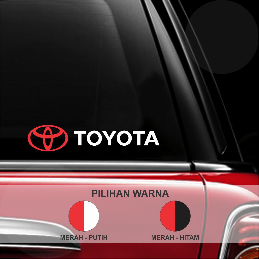Car Body Glass Sticker Toyota Logo Duo Car Sticker Cutting Sticker Car
