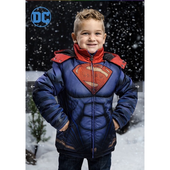 เสื้อโค้ทกันหนาวเด็ก กันหิมะ Kids Superman Puffer Jacket