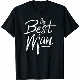 เสื้อยืด ผ้าฝ้าย 100% พิมพ์ลาย Best Man Matching Bachelor Party Groomsman สําหรับผู้ชาย