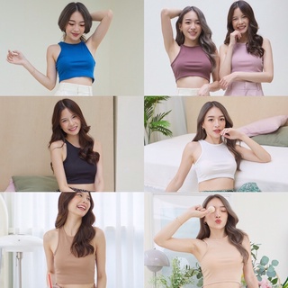 Basic Rib Crop Tank เสื้อครอปแขนกุดผ้ายืด มี 7 สี