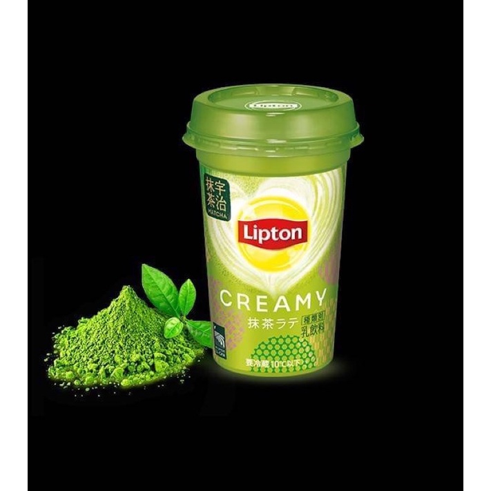 ชาเขียวนมหอมกลมกล่อม รสชาติดีมาก 🍵🍃  Lipton Creamy matcha latte 240ml