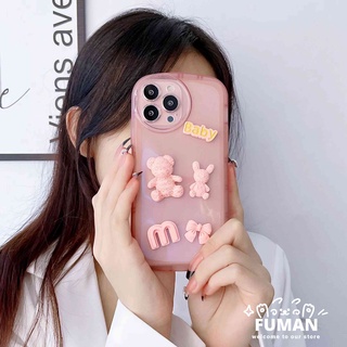 ใหม่ เคสโทรศัพท์มือถือ TPU กันกระแทก ลายหมี กระต่าย 3D สีแคนดี้ สําหรับ Huawei P50 P40 P30 Pro Nova 8i Nova 5 Pro