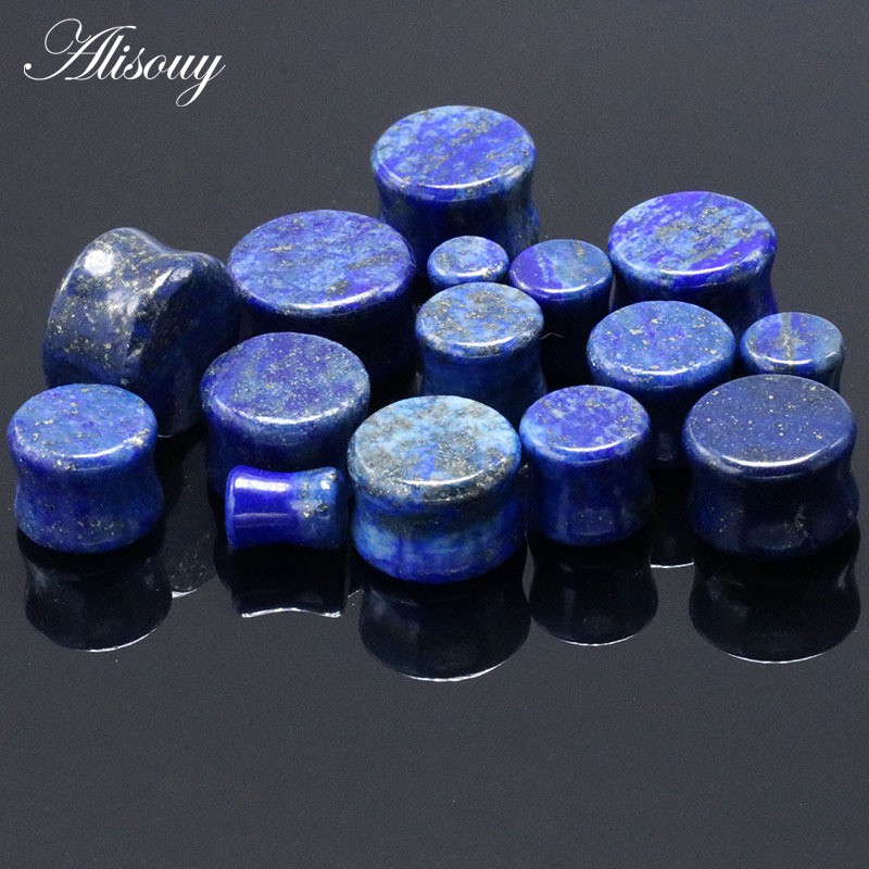 Alisouy 2PCS หินหูปลั๊กอุโมงค์หูวัดหูเจาะหู Stretchers รูปที่ 5
