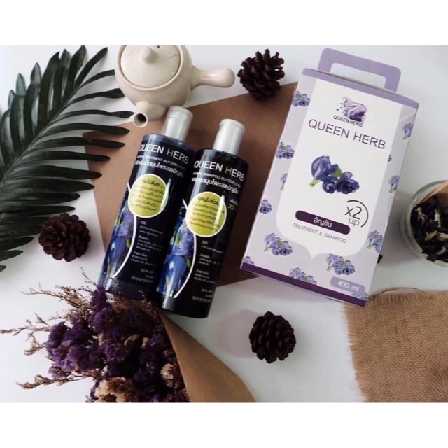 แชมพู Queen herb 🌿 แชมพูลดผมขาดหลุดร่วง เห็นผลชัดเจนตั้งแต่เซ็ตแรก‼️
