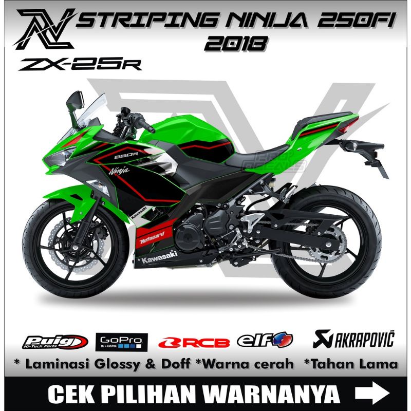 Striping Decal Ninja 250 Fi New 2018 Zx 10R Motif Variation Sticker