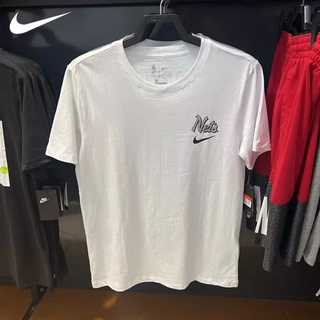 [S-5XL]Nike ของแท้ 100% เสื้อยืดคอกลม แขนสั้น ผ้าฝ้าย ระบายอากาศ ทรงหลวม สําหรับผู้ชาย CK9075-100