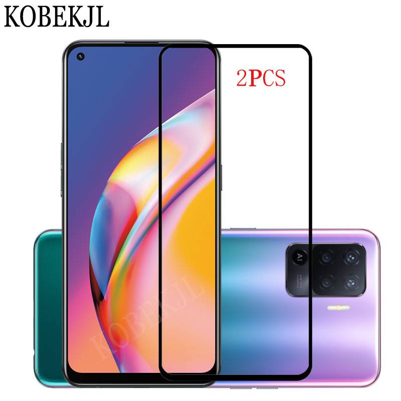 2PCS OPPO A94 แก้วเต็มรูปแบบป้องกันหน้าจอ OPPO A94 94 OPPOA94 กระจกนิรภัยกาวเต็ม Flim
