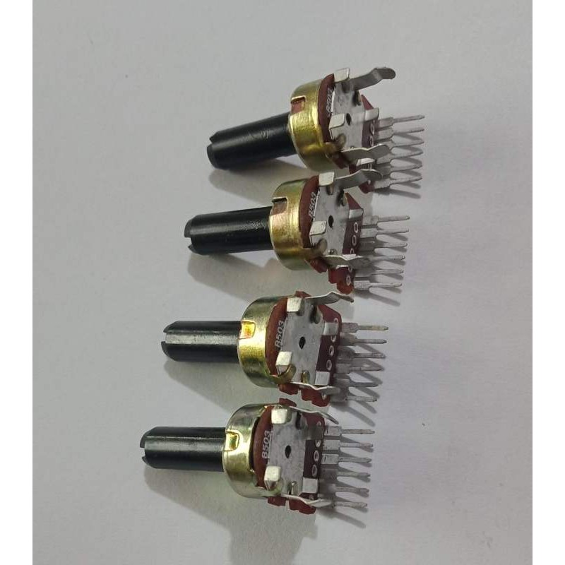 (แพ็ค5ตัว) B50K 6ขา B503 50KB วอลลุ่มเครื่องเสียง Sizeเล็ก ตัวต้านทานปรับค่า 50KB แกนยาวประมาน15มิล B50K6ขา