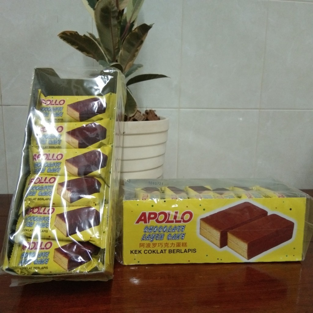 ขนมAPOLLO เค้กเคลือบช็อกโกแลต