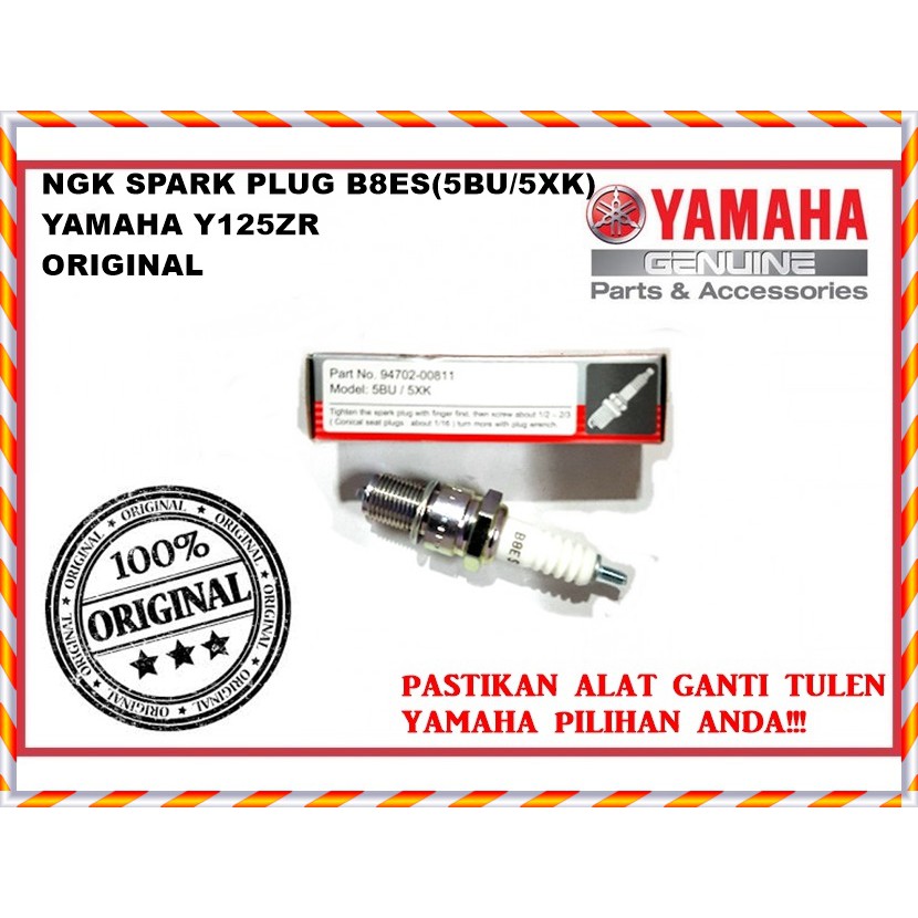 YAMAHA Y125ZR NGK SPARK PLUG B8ES/5BU/5KX