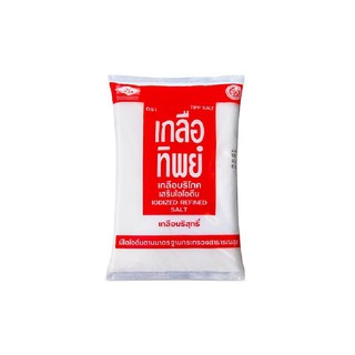 🔥แนะนำ!! เกลือทิพย์ เกลือบริโภคเสริมไอโอดีน 220 กรัม x 12 ถุง Tipp Iodized Refined Salt 220 g x 12 bags