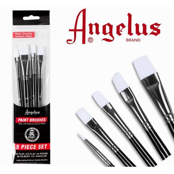 Angelus พู่กัน Paint เพนท์ผ้า หรือ หนัง สำหรับสีอะครีลิค