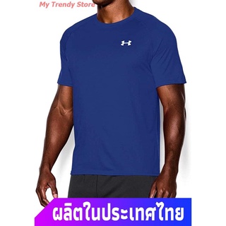 My Trendy Store Under Armour เสื้อยืดผู้ชายและผู้หญิง Under Armour Mens Tech Short Sleeve T-Shirt, Royal /White, Small