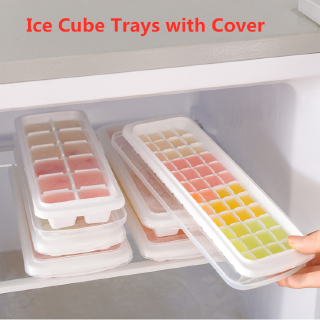 Household Frozen Ice Cube Tray with Cover Creative Small Ice Cube Box Ice Cube Box Storage Box Ice Cube Maker Mold