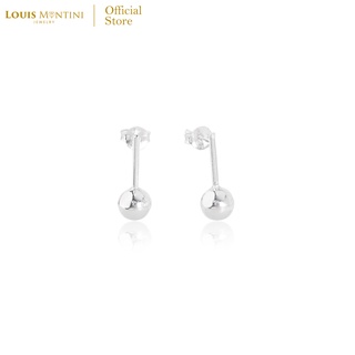 Louis Montini (Jewelry) Sterling Silver 925 Earrings ต่างหูเงินแท้ 92.5% ต่างหูผู้หญิง รูปบอล LJER62