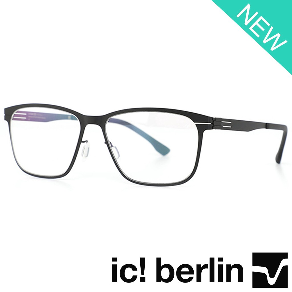 Ic Berlin แว่นตา รุ่น 035 C-1 สีดำ กรอบเต็ม ขาข้อต่อ สแตนเลส สตีล กรอบแว่นตา frame Eyeglass Eyewear 