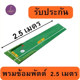 PTM3 พรม ซ้อม พัตต์ขนาด 2.5 เมตร กรีนพัตต์กอล์ฟกลางแจ้ง กลางแจ้ง 🔥พรมพัตต์กอล์ฟขนาด กว้าง 50-70 cm