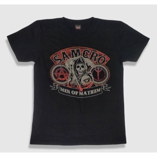 เสื้อยืด sons of anachy เสื้อหนัง samcro ป้าย hot rock