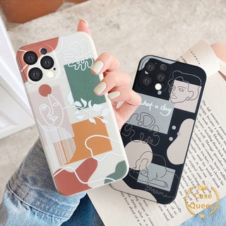 เคสโทรศัพท์มือถือแบบนิ่ม Tpu ลายเส้นใบหน้าเรขาคณิต สําหรับ Samsung A22 A32 A12 A71 A52 A72 A52S A51 A11 A03S A50 A30S A50S A10S A31 A21S M11 A20S A70