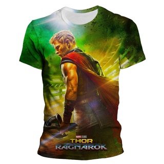 Movie Avengers Thor T-Shirt Fashion New Summer Mens Short-Sleeved T-Shirt Casual 3D Printing Hero T-Shirt Mens Tops