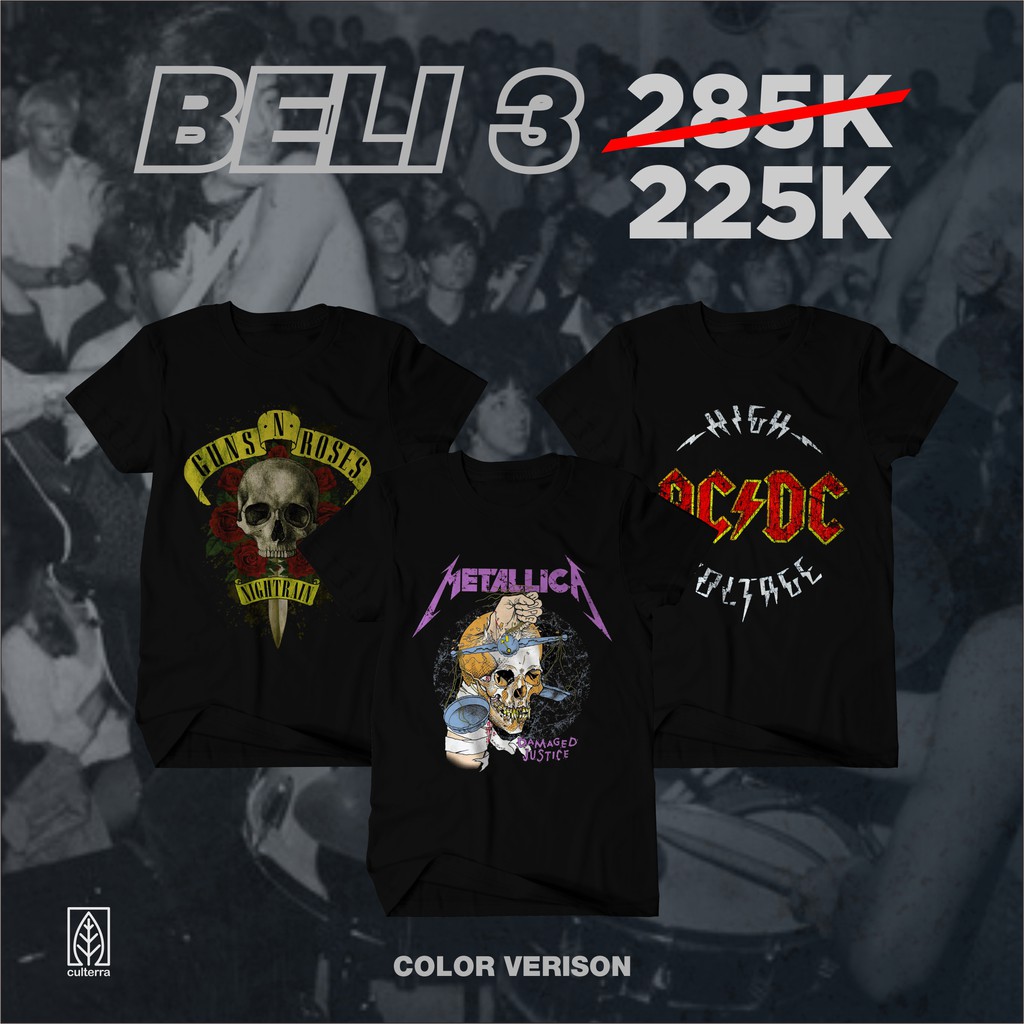 BAND T-SHIRTS / SAVING PACKAGE FREE CHOICE OF 3 COLOR VERSION T-SHIRTS