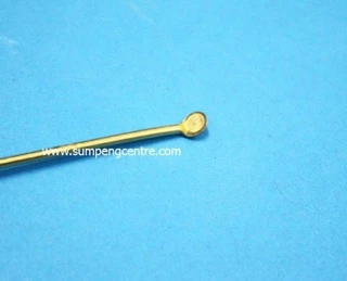 ไม้แคะหูสั้น ทองเหลือง ตราดอกไม้ (50 ชิ้น), Brass Flower Short Ear pick (50 pieces)