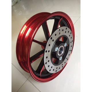 ล้อหน้าดิส 10"วัดรวมยาง14" แถมฟรีจานดิสเบรค ตรงรุ่นสำหรับจักรยานไฟฟ้า จักรยานแม่บ้าน