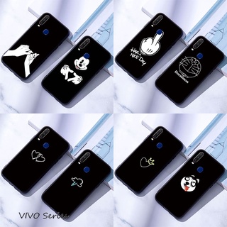 Vivo Y11 Y12 Y17 Y19 Y30 Y50 Y15 2020 เคสมือถือแบบซิลิโคน สำหรับ แผนที่สีดำ