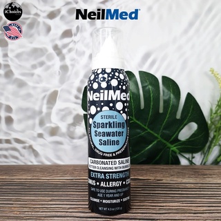 [NeilMed] Sterile Sparkling Seawater Saline Spray 120 g  สเปรย์น้ำเกลือล้างจมูก Extra Strength Carbonated