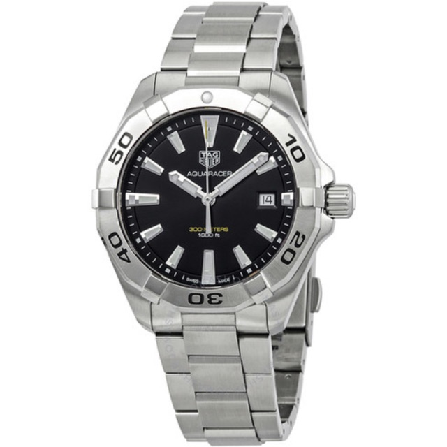 TAG HEUER 5.0 star rating Aquaracer Brushed Black Dial Men's Watch 2016 มือ2 สภาพดี