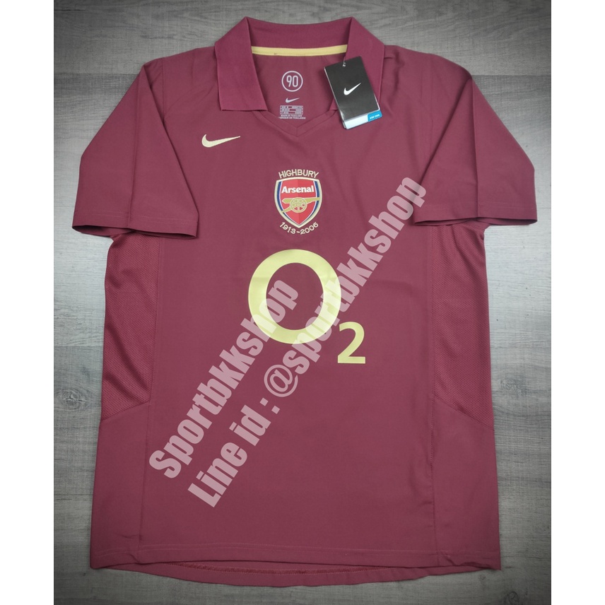 เสื้อฟุตบอล Retro ย้อนยุค Arsenal Home อาเซน่อล เหย้า 2005/06 อำลาสนาม High Bury