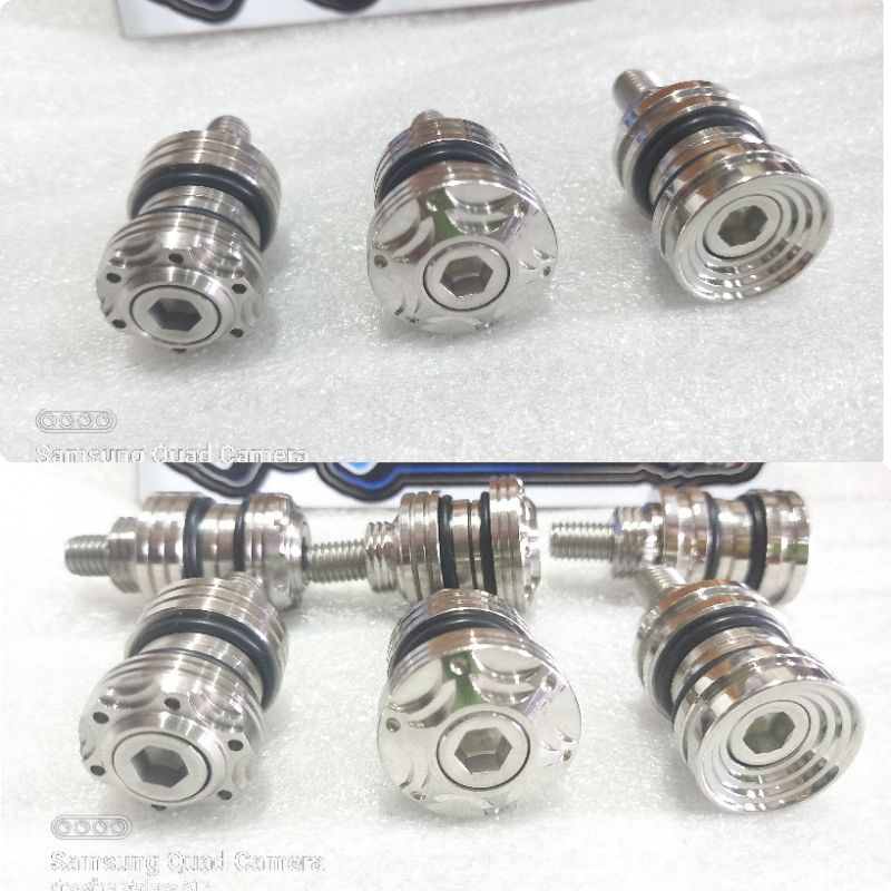 บูทท่อ บูทยึดท่อ บู๊ชท่อเลสจี้ลาย/ลายดาว2ชั้น/ลายเฟือง บูทจับท่อ งานกลึงมือ ใส่เวฟ ดรีม