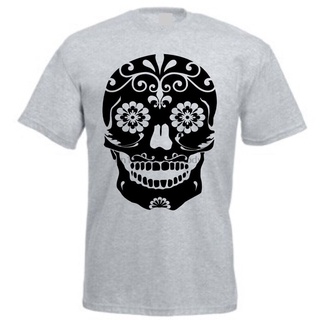 เสื้อยืดผ้าฝ้าย พิมพ์ลาย CANDY SKULL ugar Day Of The Dead Mexico สําหรับผู้ชาย O65YT662269สามารถปรับแต่งได้