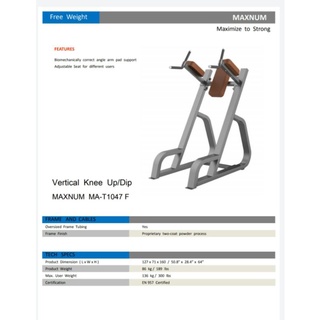 ครื่องบริหารกล้ามเนื้อvertical knee dip