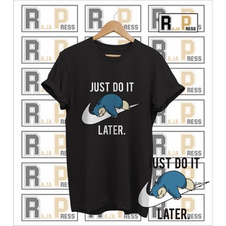 เสื้อยืด พิมพ์ลาย Just DO IT SNORLAX POKEMONสามารถปรับแต่งได้