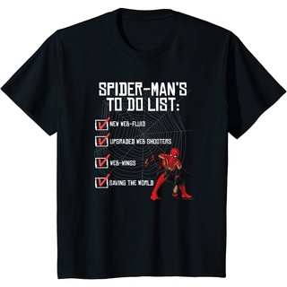 เสื้อยืด ผ้าฝ้ายแท้ ระบายอากาศได้ดี พิมพ์ลาย Marvel Spider-Man No Way Home Spidey To-Do คุณภาพสูง สําหรับผู้ชาย