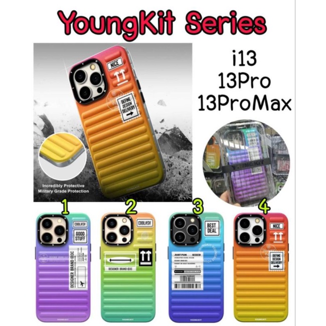 (iPhone15มาจ้า)Youngkit the secret color เคสกันกระแทก กระเป๋าเดินทาง iPhone 15Pro max/15 Pro /15/13Pro max/13 Pro /13 /i