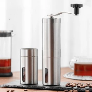 เครื่องบดเมล็ดกาแฟมือหมุนเครื่องบดกาแฟแบบพกพาสแตนเลส Coffee Bean Hand Grinder Stainless Steel เครื่องมือกาแฟ