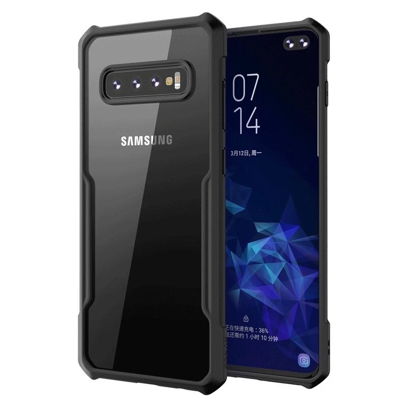(( พร้อมส่ง)) เคสXUNDDแท้💯% SAMSUNG S10 /S10 plus S8plus เคสแบบกันกระแทกหลังใส ขอบข้างนิ่มสีด