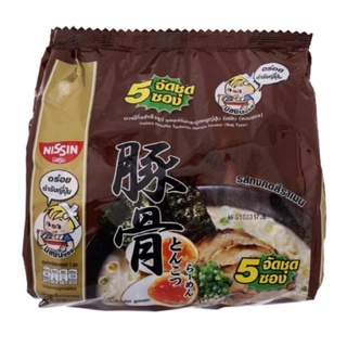 Nissin นิสชิน บะหมี่กึ่งสำเร็จรูป รสทงคัตสึราเมน 60g x 5แพค Nissin Instant Noodles Tonkotsu Ramen Flavour 60g. Pack 5