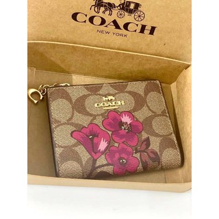 Coach SNAP CARD CASE IN SIGNATURE CANVAS