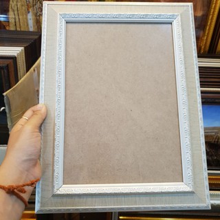 กรอบเปล่า A4 ใส่รูป (8×12นิ้ว) พร้อมกระจก สีขาว (แนวตั้ง)