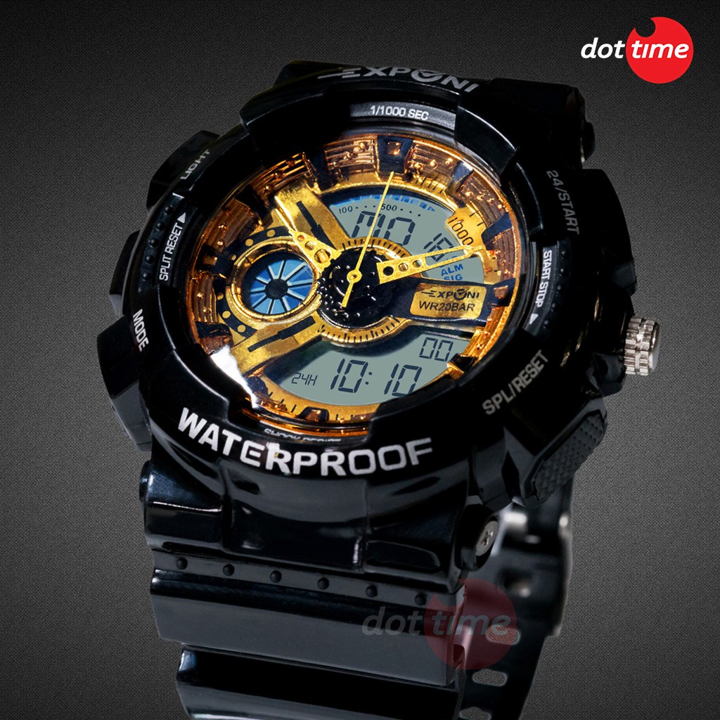 นาฬิกาข้อมือชาย EXPONI 'EP16G' Shock&amp;Water-Resistance Sport Watch