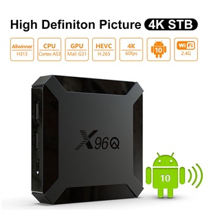 X96Q เครื่องเล่นมีเดีย Android Smart Tv Device 10.0 Allwinner H313 Quad Core 1Gb 8Gb 4K 3D Netflix Youtube