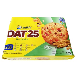 จูลี่ส์ โอ๊ต 25 ขนมปังกรอบผสมธัญพืช 200 กรัม Julies Oat 25 200 g.